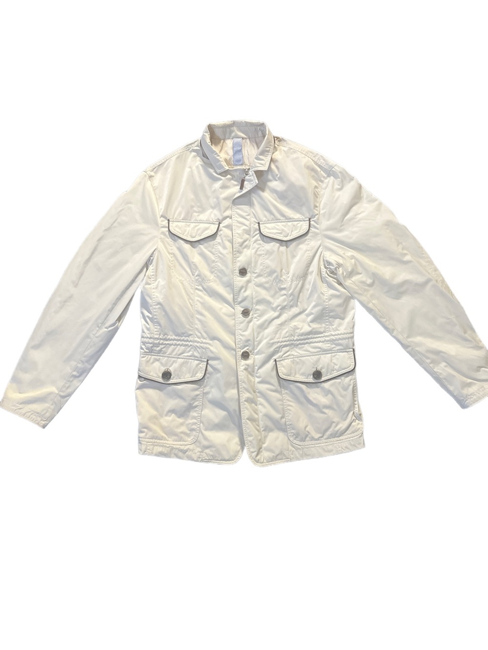 Peter Millar Men's Lightweight Field Safari Jacket Ivory Size M MS14RZ02